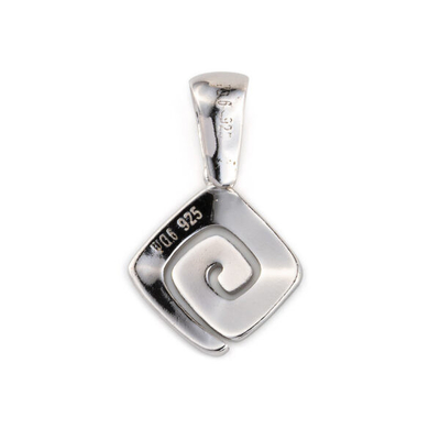 925 met Sterling Silver Greek-Sleutel    Vrouwen van de meandertegenhanger van de Regenboogopal cocktail van de Spiraalvormige Opalen Tegenhanger de Gecreeerde
