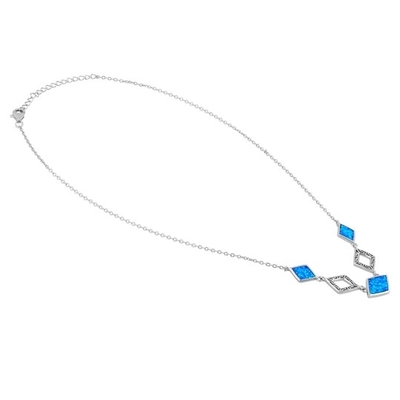 925 met Tegenhanger van het Laboratoriumopal anthurium bouquet greek van Sterling Silver de Blauwe   Brand Opal Jewelry
