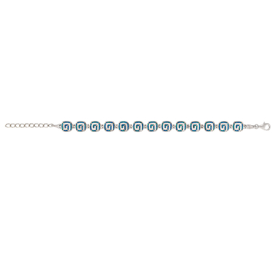 925 met Sterling Silver Quanlity Opal Greek Emerald Birthstone Infinity Key   Opalen Armband