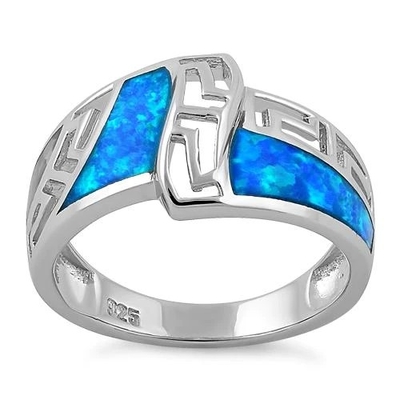 Opal Greek-Ring 925 van Opal Sapphire Engagement Women van het Patroonlaboratorium met Sterling Silver For Girls