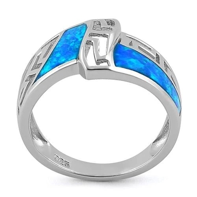 Opal Greek-Ring 925 van Opal Sapphire Engagement Women van het Patroonlaboratorium met Sterling Silver For Girls
