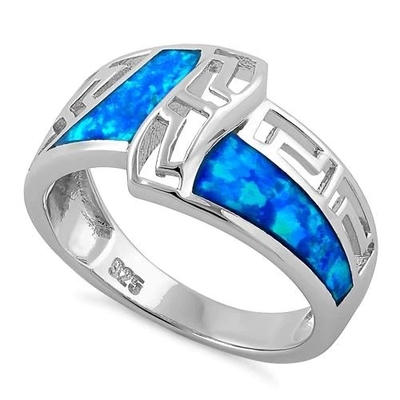 Opal Greek-Ring 925 van Opal Sapphire Engagement Women van het Patroonlaboratorium met Sterling Silver For Girls