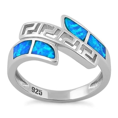 Opal Greek-Ring 925 van Opal Sapphire Engagement Women van het Patroonlaboratorium met Sterling Silver For Girls