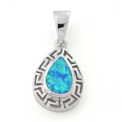 925 met van het het Patroonlaboratorium van Sterling Silver Opal Greek van de de Dalingstegenhanger de Fijne Juwelen online voor Vrouwen