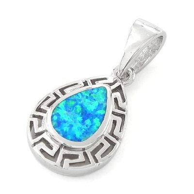 925 met van het het Patroonlaboratorium van Sterling Silver Opal Greek van de de Dalingstegenhanger de Fijne Juwelen online voor Vrouwen