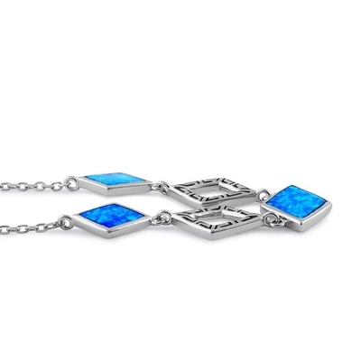925 met de Opalen Meander Diamond Necklace echt Opal Jewelry For Women van Sterling Silver Greek Bule