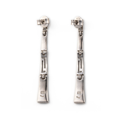 Met Sterling Blue Opal Dangle Earrings met Griekse Zeer belangrijke Unieke uitstekende ontwerpoorringen voor Vrouwen