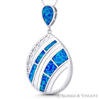 De Zeer belangrijke Charme Grieks Opal Jewelry 47x27mm 925 Sterling Silver Rhodium van de scheurdaling
