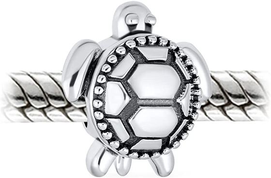 De Charmeparel van de zeeschildpaddaling  met Kristallen in Sterling Silver For Flawless Finish worden bewerkt dat