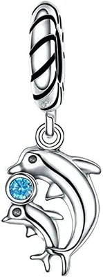 De zeevaart Visserij Oceaan van de Overzeese Parel Walvischarme voor Vrouwen voor Tiener oxydeerde .925 Sterling Silver Fits European Bracelet