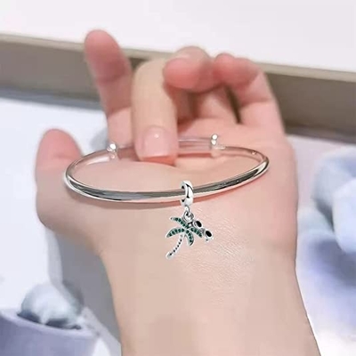Chili Jewelry Coconut Palm Tree met het Strandcharme van de Zonnebrilvakantie Compatibel met Pandora Charms Bracelets