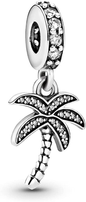 Chili Jewelry Coconut Palm Tree met het Strandcharme van de Zonnebrilvakantie Compatibel met Pandora Charms Bracelets