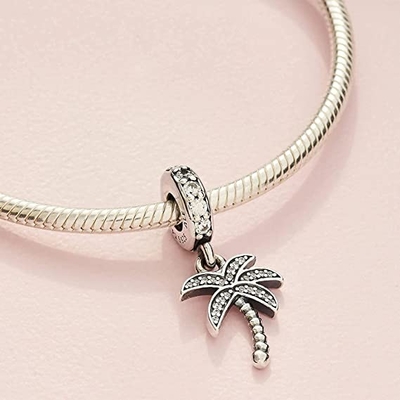 Chili Jewelry Coconut Palm Tree met het Strandcharme van de Zonnebrilvakantie Compatibel met Pandora Charms Bracelets