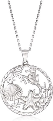 Dameboom 925 Sterling Silver Stingray Necklace Manta Ray Turtle Dolphin Charm