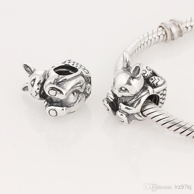 Het Hart van de de Vlinderfee van de armbandenbisaer 925 Sterling Silver Charms Cat Dog Luiaard bengelt