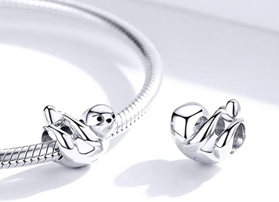 Het Hart van de de Vlinderfee van de armbandenbisaer 925 Sterling Silver Charms Cat Dog Luiaard bengelt