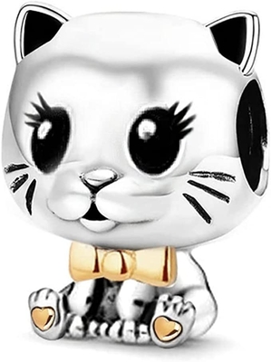 De Vrouwentiener van zittingskitten kitty pet animal lover CAT Dangle Charm Beads For