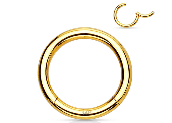 Schroef die 14K Gouden Clicker voor Kraakbeen Tragus 16g-40g doordringen