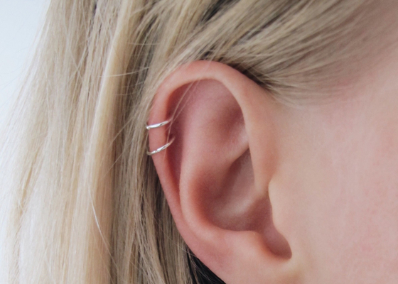 Schroef die 14K Gouden Clicker voor Kraakbeen Tragus 16g-40g doordringen