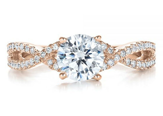 0.8ct natuurlijk Diamond Engagement Rings 6.0MM Afmetingsoem ODM
