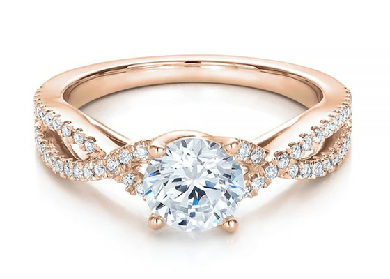 0.8ct natuurlijk Diamond Engagement Rings 6.0MM Afmetingsoem ODM