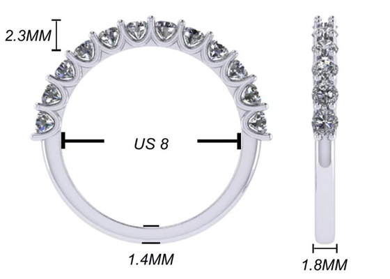 1.2 ct Overeenkomst en het Gewichtsrd2.7mm Grootte van Huwelijksring set 1.93g