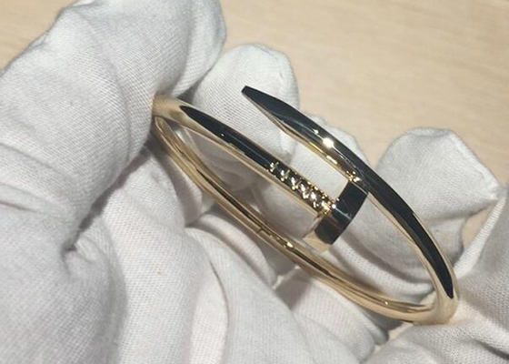 Breedte 3.5mm de Gele Gouden Armband van 18k, Juste Un Clou Bangle voor Overeenkomst