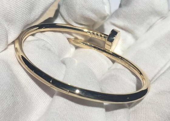 Breedte 3.5mm de Gele Gouden Armband van 18k, Juste Un Clou Bangle voor Overeenkomst