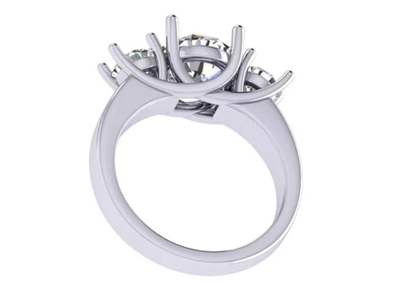 Rond het Witgoudkleur Geplateerd 2.21g Gewicht 8.4×5.05mm van Besnoeiings14k Stevig Gouden Juwelen