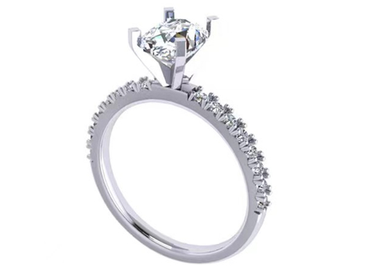 De ronde sneed 1,5 het Gewichtsov8×6mm Grootte van Karaat Ovale Diamond Ring 2.45g voor Overeenkomst