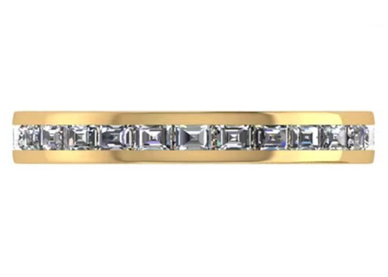27pcs diamant 18K Rose Gold Ring With 2.0×1.5MM OEM ODM voor Gift