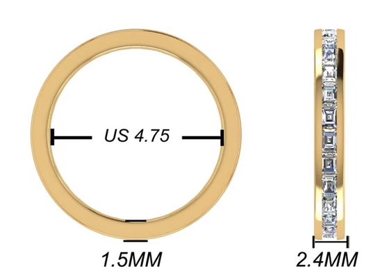 27pcs diamant 18K Rose Gold Ring With 2.0×1.5MM OEM ODM voor Gift
