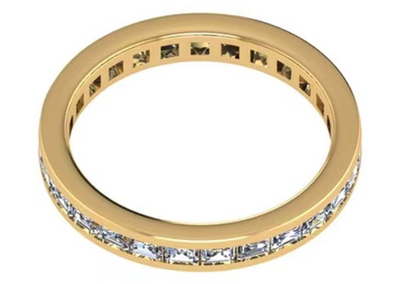 27pcs diamant 18K Rose Gold Ring With 2.0×1.5MM OEM ODM voor Gift