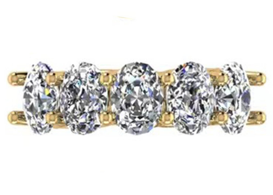 Ovale Diamant18k Rose Gold Ring 6.43x 4.7x 3.03mm Grootte voor Verjaardag