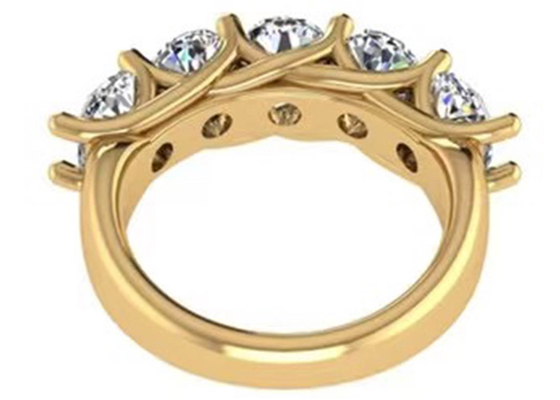 Ovale Briljante Besnoeiings18k Gele Gouden Verlovingsring 6.43x 4.7x3.03mm ODM