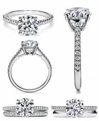 38pcs natuurlijke Diamond Engagement Ring Settings Round-Besnoeiing 1.2ct RD7MM