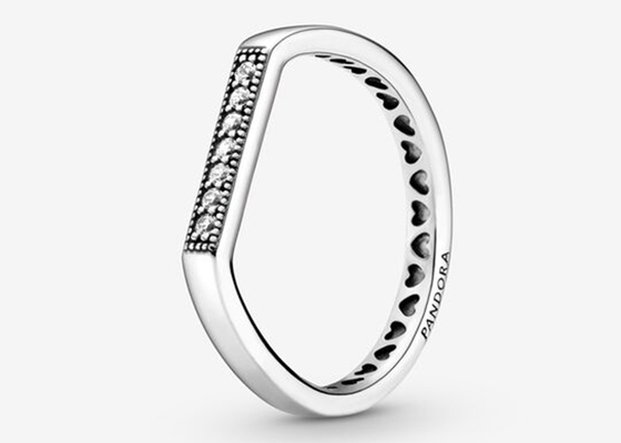 Veelzijdige Rose Gold Clicker, echte diamantverlovingsringen 1.2mm×8mm Afmeting