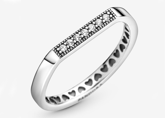 Veelzijdige Rose Gold Clicker, echte diamantverlovingsringen 1.2mm×8mm Afmeting