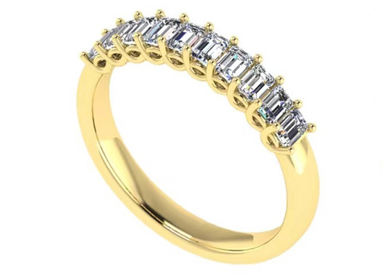 10pcs diamant 18k Rose Gold Ring 3.0×2.0mm EM voor Verjaardag wordt gesneden die