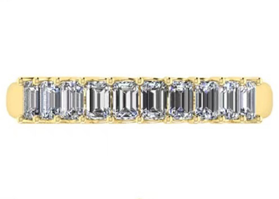 10pcs diamant 18k Rose Gold Ring 3.0×2.0mm EM voor Verjaardag wordt gesneden die
