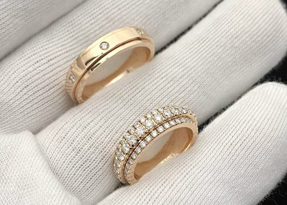 OEM 2.84ct 18k Geel Gouden Verlovingsring32pcs 92pcs 3.20g Gewicht