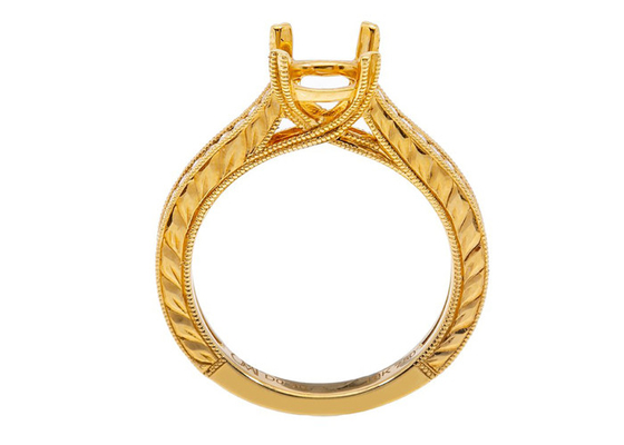 Echt Diamond Semi Mount Jewelry Ring om Vorm Dia 1.61.7mm 0.61ct