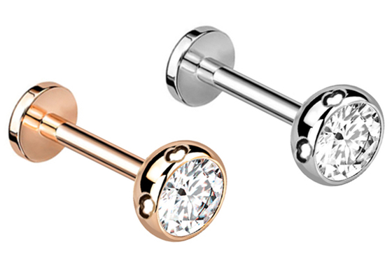 Steriele Gouden Lichaam het Doordringen de Schroefstijl Dia 3×3mm van Juwelenoorringen