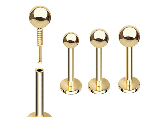 OEM 14k Gouden Kraakbeenoorringen, Lichaams Doordringende Oorring 5mm 8mm 10mm Lengte