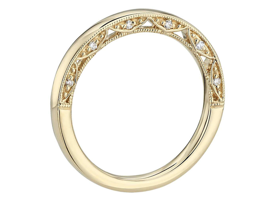 Klassieke Gouden de Rings0.12ct 1.3MM Dimensie van 9K met Natuurlijke Diamant