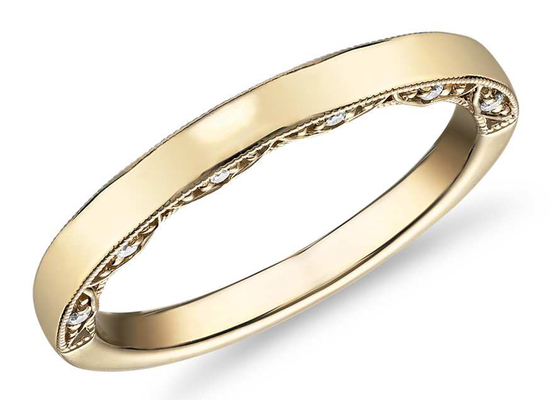 Klassieke Gouden de Rings0.12ct 1.3MM Dimensie van 9K met Natuurlijke Diamant