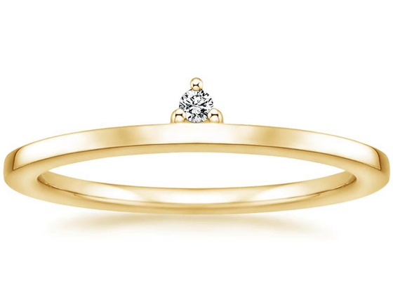 0.02ct 2mm het Gele Gouden plaatsende Type van Ring Claw van de Patienceovereenkomst