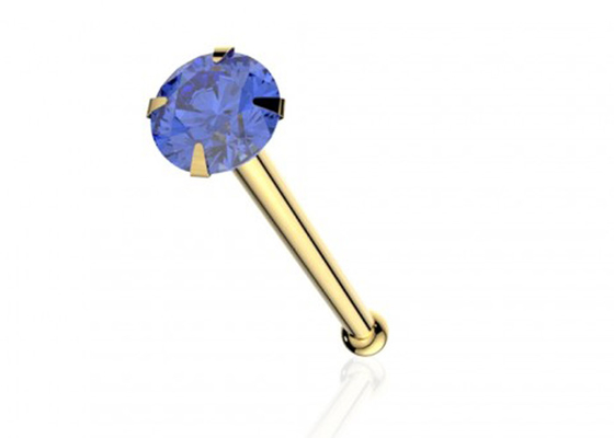 1.253.0mm 18K Gouden Neus die OEM ODM met Natuursteen doordringen