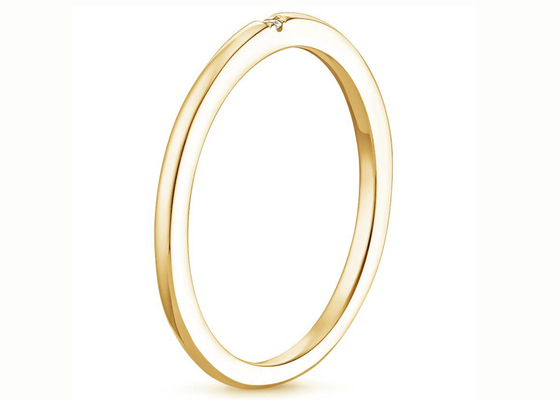 Grootte van de de Juwelen Uiterst kleine 0.04ct 2.0mm2.3mm Band van de patiencediamant 14K de Gele Gouden