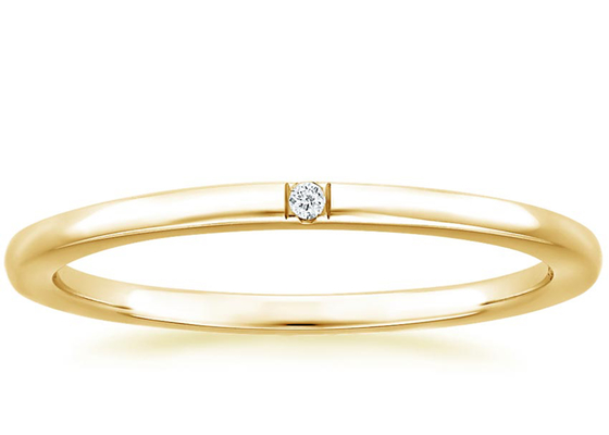 Grootte van de de Juwelen Uiterst kleine 0.04ct 2.0mm2.3mm Band van de patiencediamant 14K de Gele Gouden